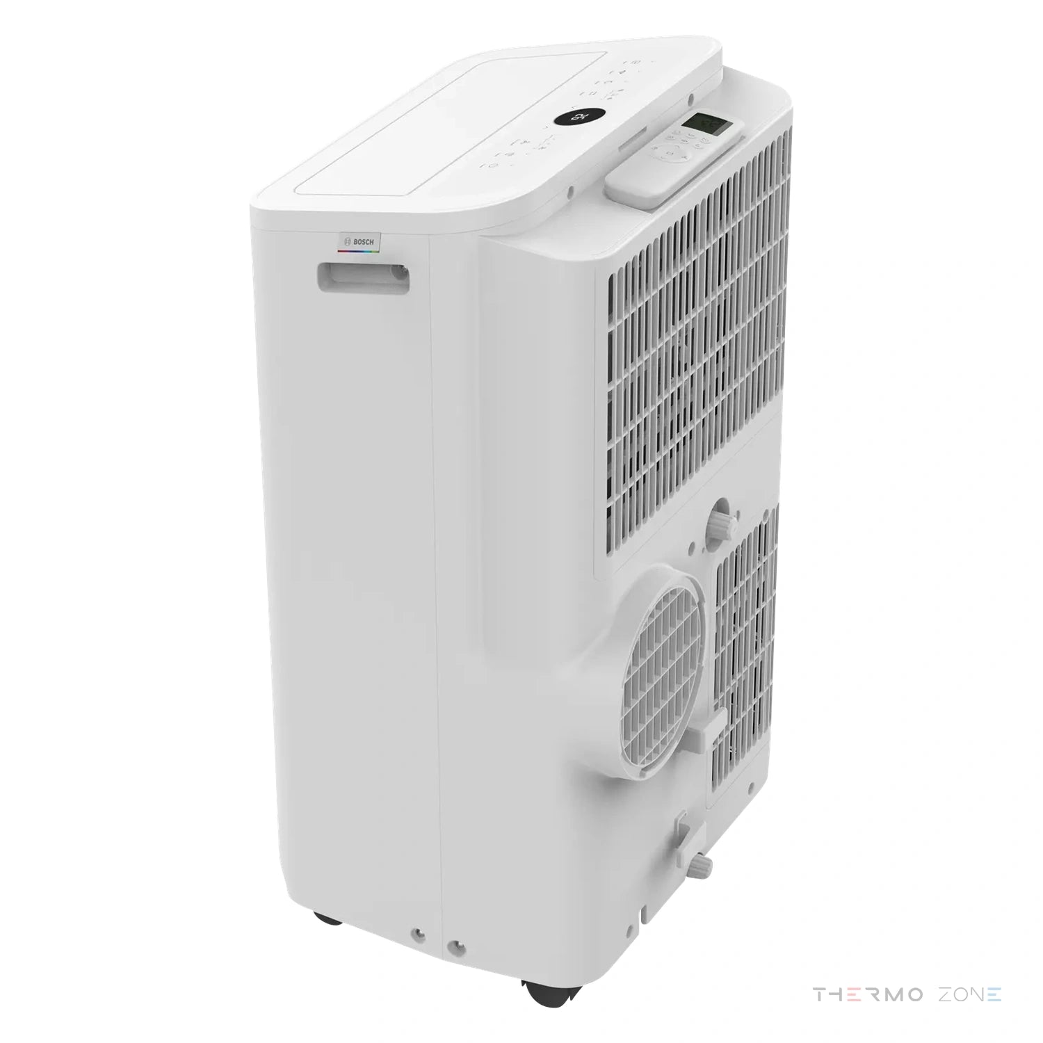 Mobiler Klimaanlage BOSCH C2000-EU Rückseite mit Abluftanschluss und Lüftungsgitter