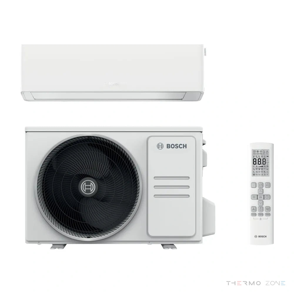 Bosch Climate 7000i weiß Split Klimaanlage Komplettset mit Außengerät und Fernbedienung