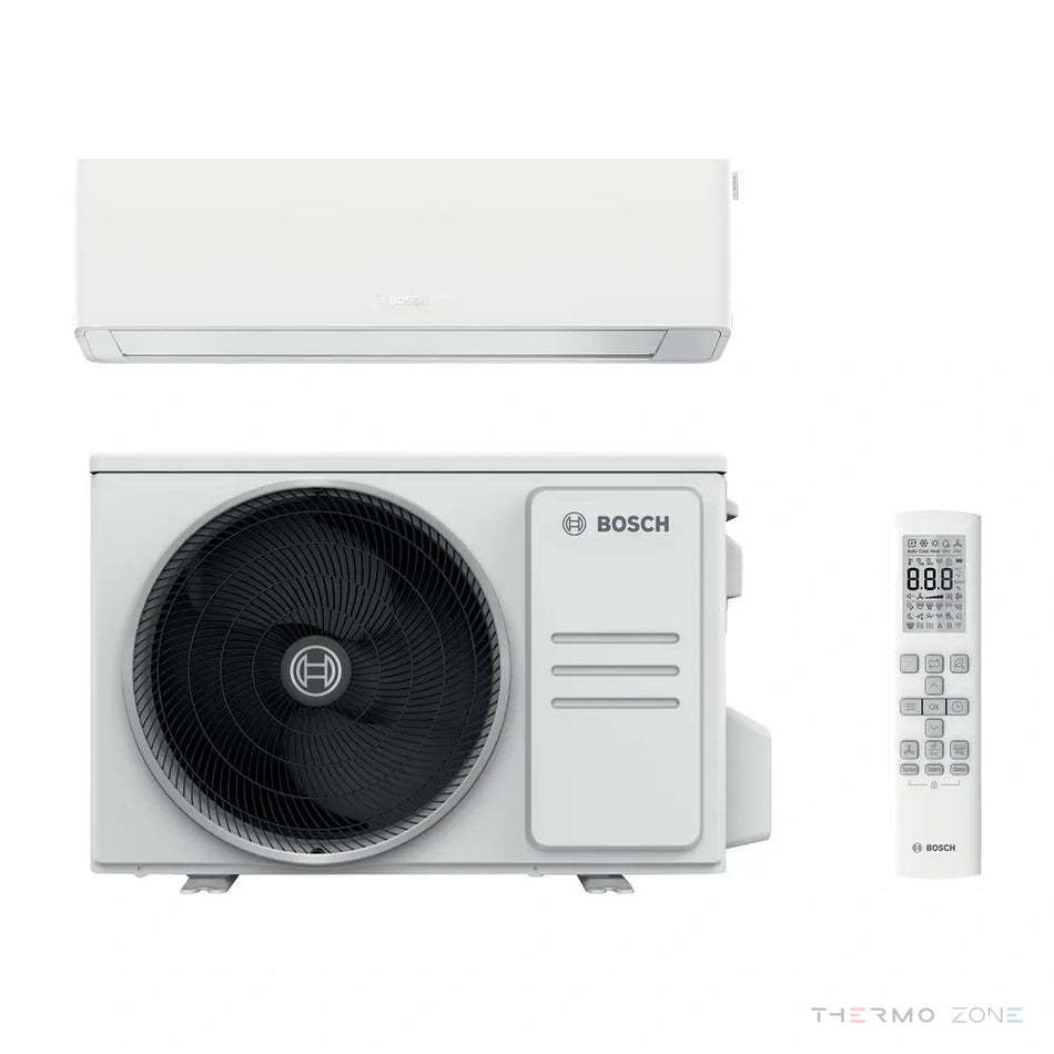 Bosch Climate 7000i weiß Split Klimaanlage Komplettset mit Außengerät und Fernbedienung