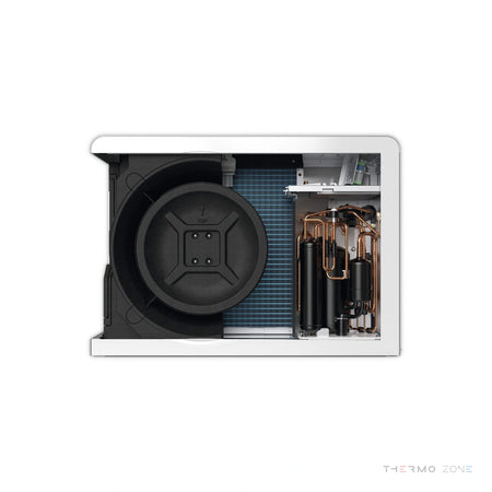 BOSCH Compress 5800i AW R290 Innenansicht mit Kompressor und Wärmetauscher