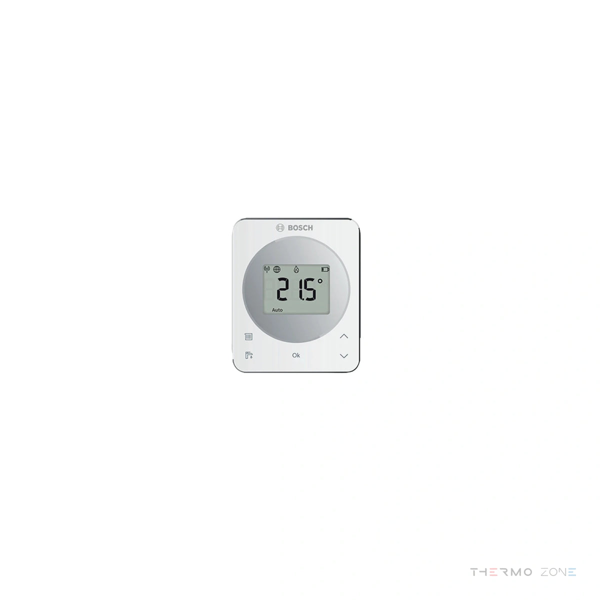 Bosch CR20 RF Raumthermostat Frontansicht Display