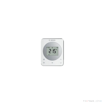Bosch CR20 RF Raumthermostat Frontansicht Display