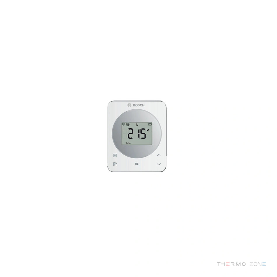 Bosch CR20 RF Raumthermostat Frontansicht Display