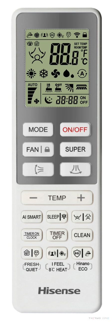 Hisense Air Master Klimaanlage – Fernbedienung mit LCD-Display