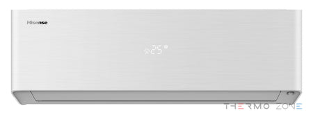 Hisense Energy Pro X weißes Innengerät in Frontansicht mit geschlossenem Luftauslass