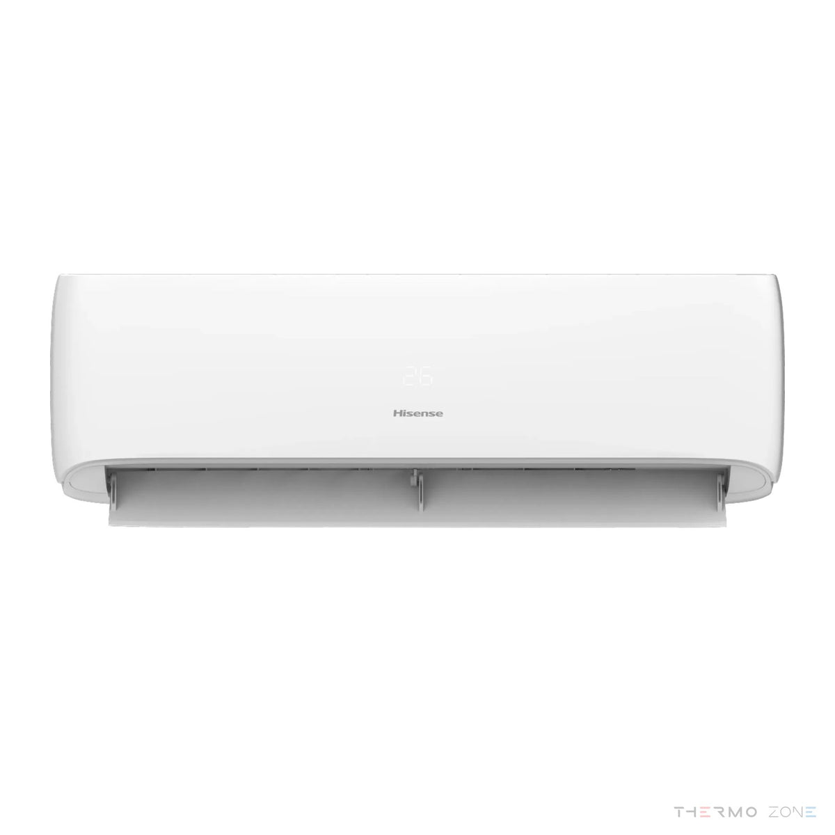 Hisense Hi-Smart Innengerät in Frontansicht mit geöffnetem Luftauslass