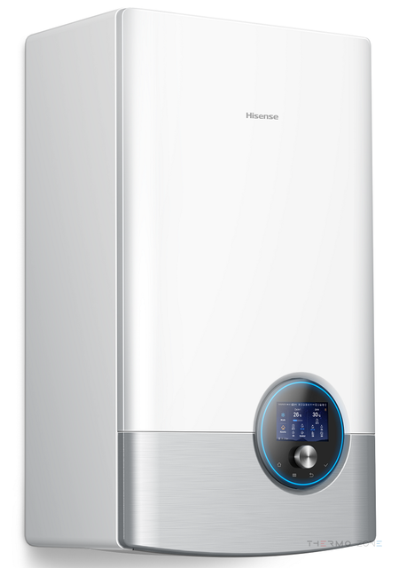 Hisense Hi-Therma Inneneinheit AHM-044/060/080HCDSAA – Seitenansicht mit Bedienfeld
