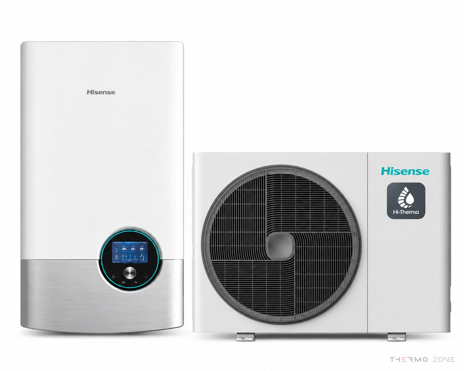 Hisense Hi-Therma Split Wärmepumpe mit Inneneinheit und Außeneinheit