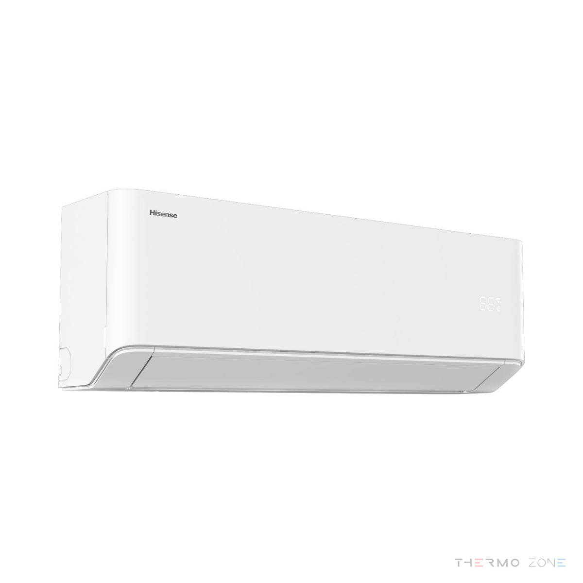 Hisense UNI HA Klimaanlage – Inneneinheit in linker Seitenperspektive mit geschlossener Front