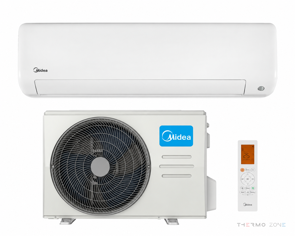 Midea All Easy Pro Split-Klimaanlage mit Innen- und Außengerät sowie Fernbedienung
