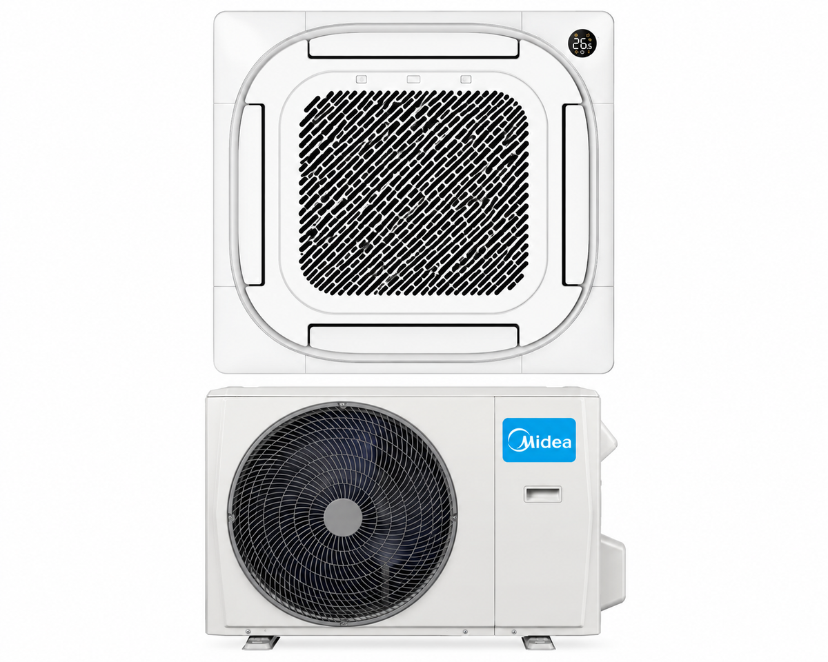 Midea MCD1 Super Slim Kassetten-Klimaanlage Komplettset mit Innengerät und Außengerät