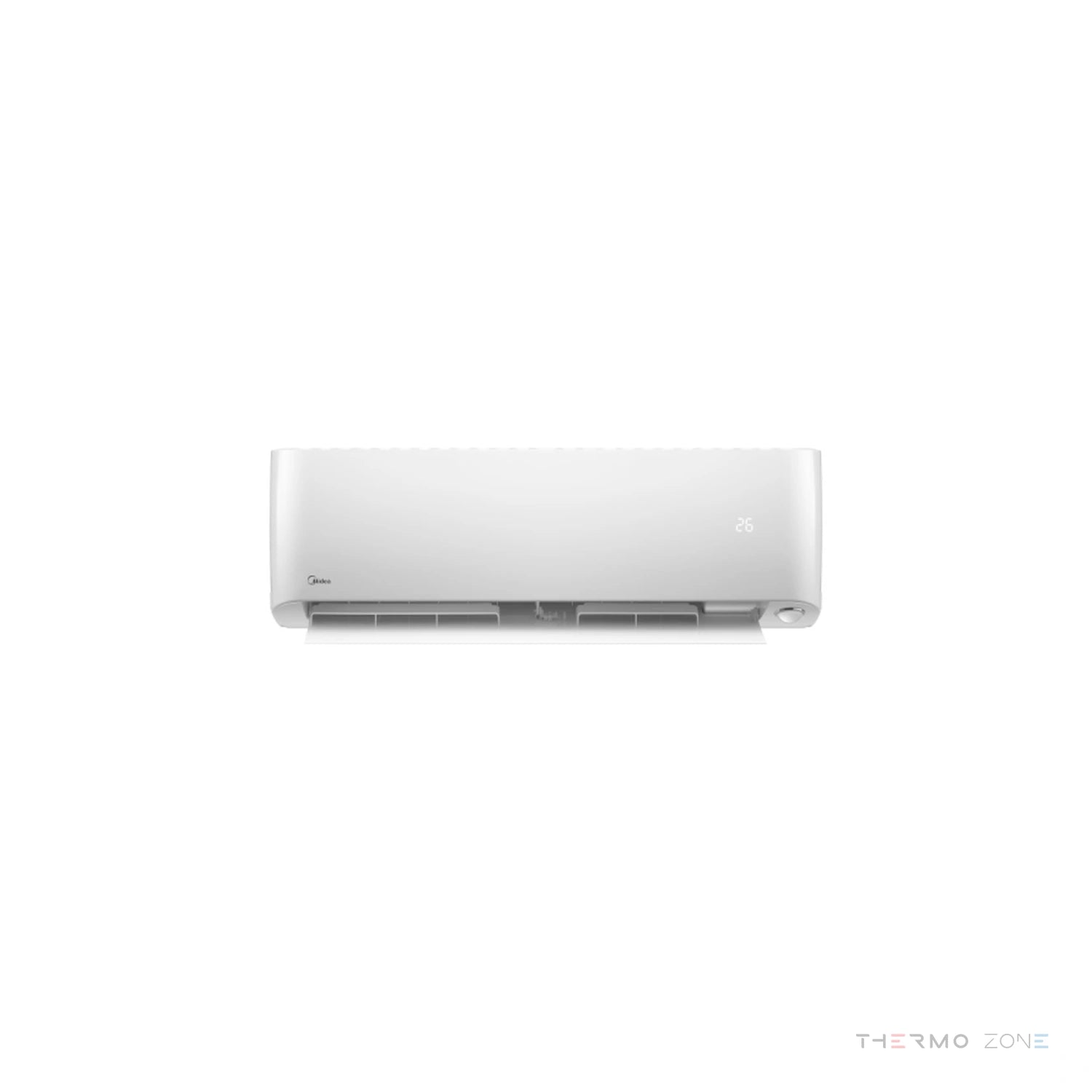 Midea Oasis Pro Nordic Wandklimaanlage Innengerät Frontansicht geöffnet