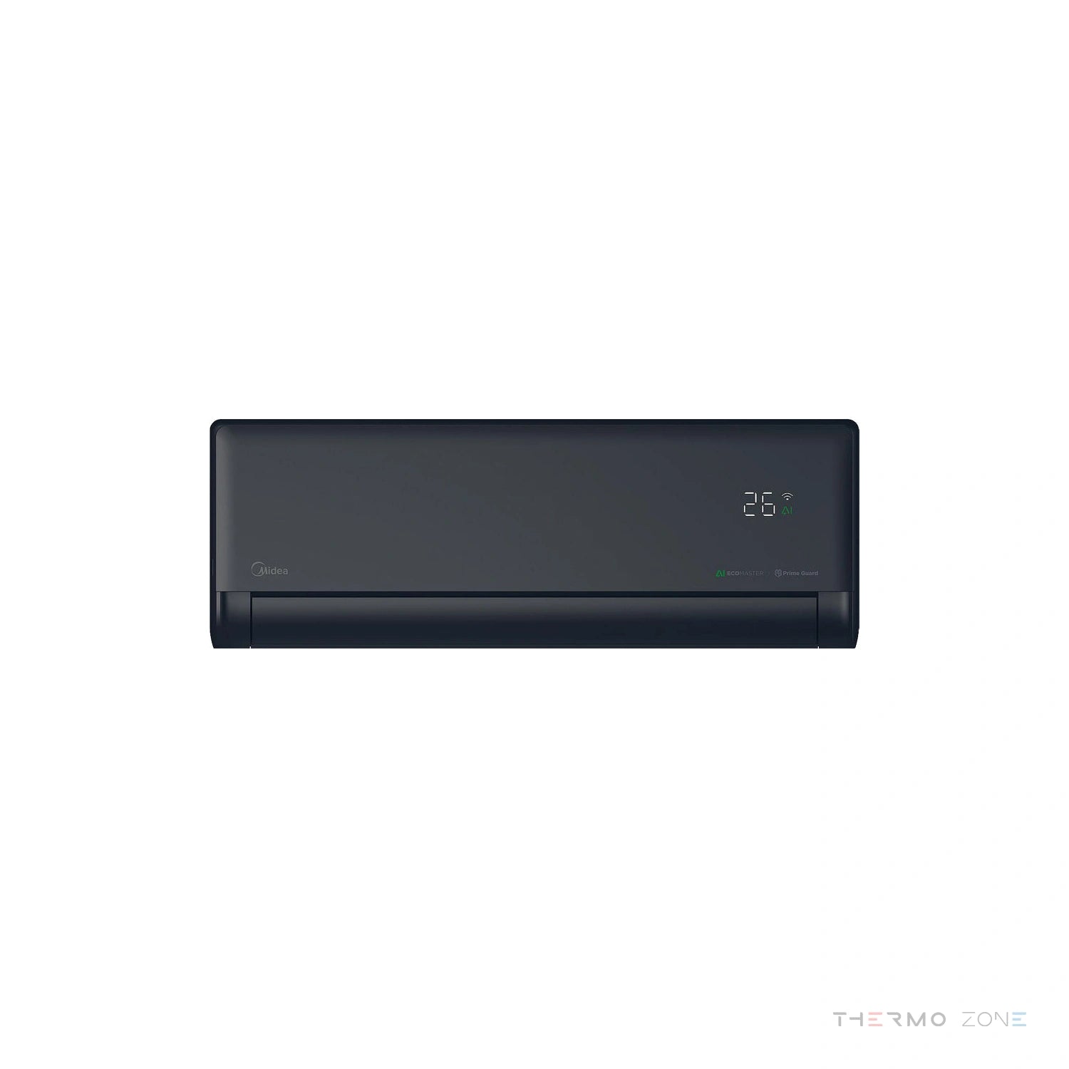 Midea Solstice AI Wandklimaanlage schwarz Innengerät Frontansicht