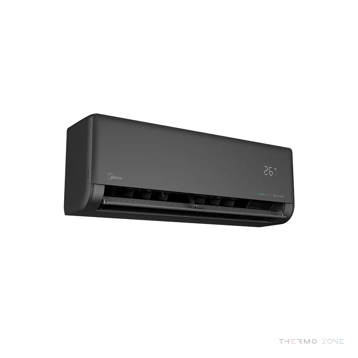 Midea Solstice AI Wandklimaanlage schwarz Innengerät Perspektive links