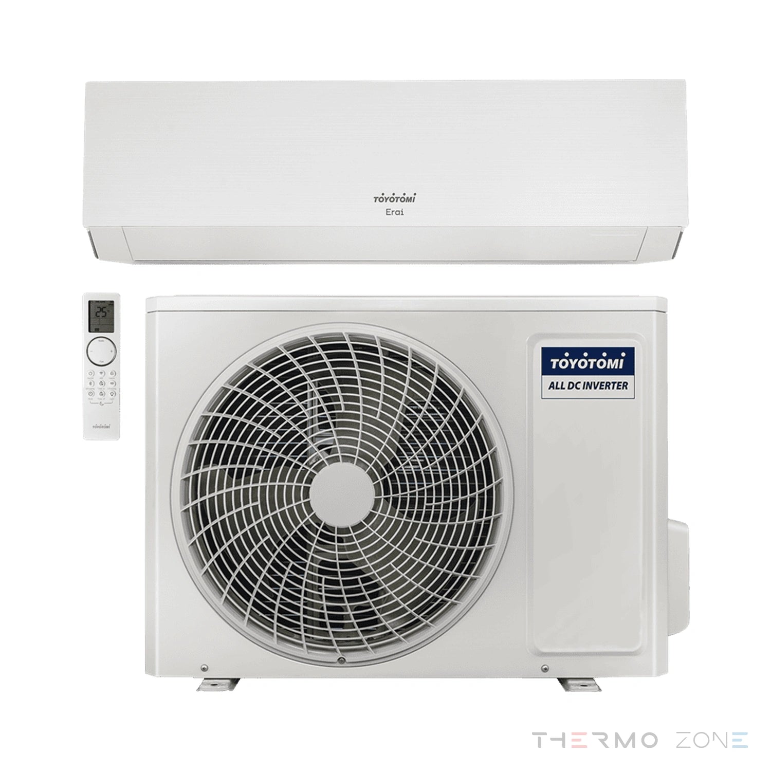 Toyotomi ERAI Klimaanlage Set mit Innengerät, Außengerät und Fernbedienung