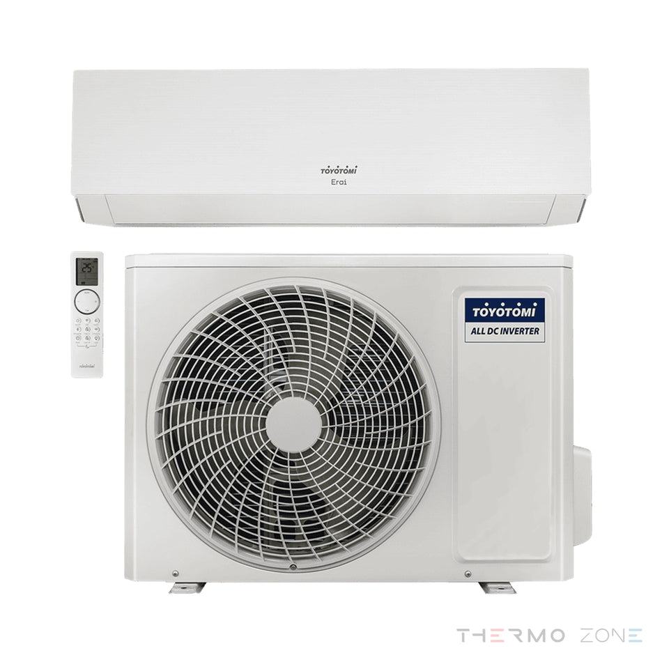 Toyotomi ERAI Klimaanlage Set mit Innengerät, Außengerät und Fernbedienung