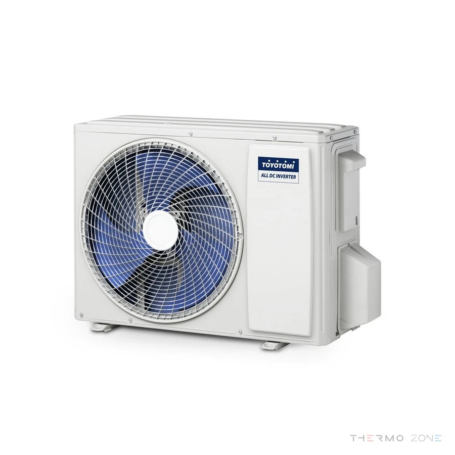 Toyotomi IKIGAI Außengerät DC Inverter Klimaanlage Seitenansicht

